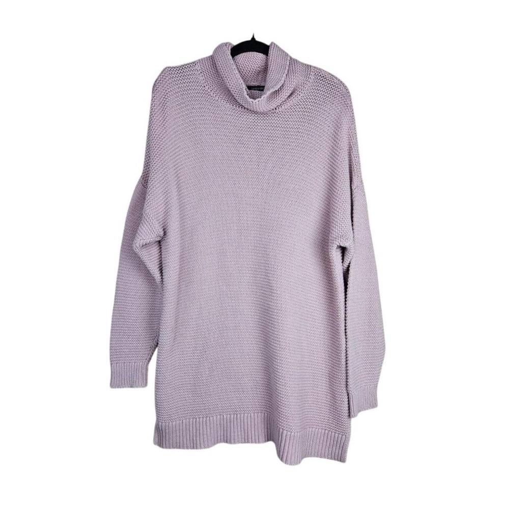 Lands' End Pink Turtle Neck Oversize Pullover Knit Sweater Size 1x 16/18W